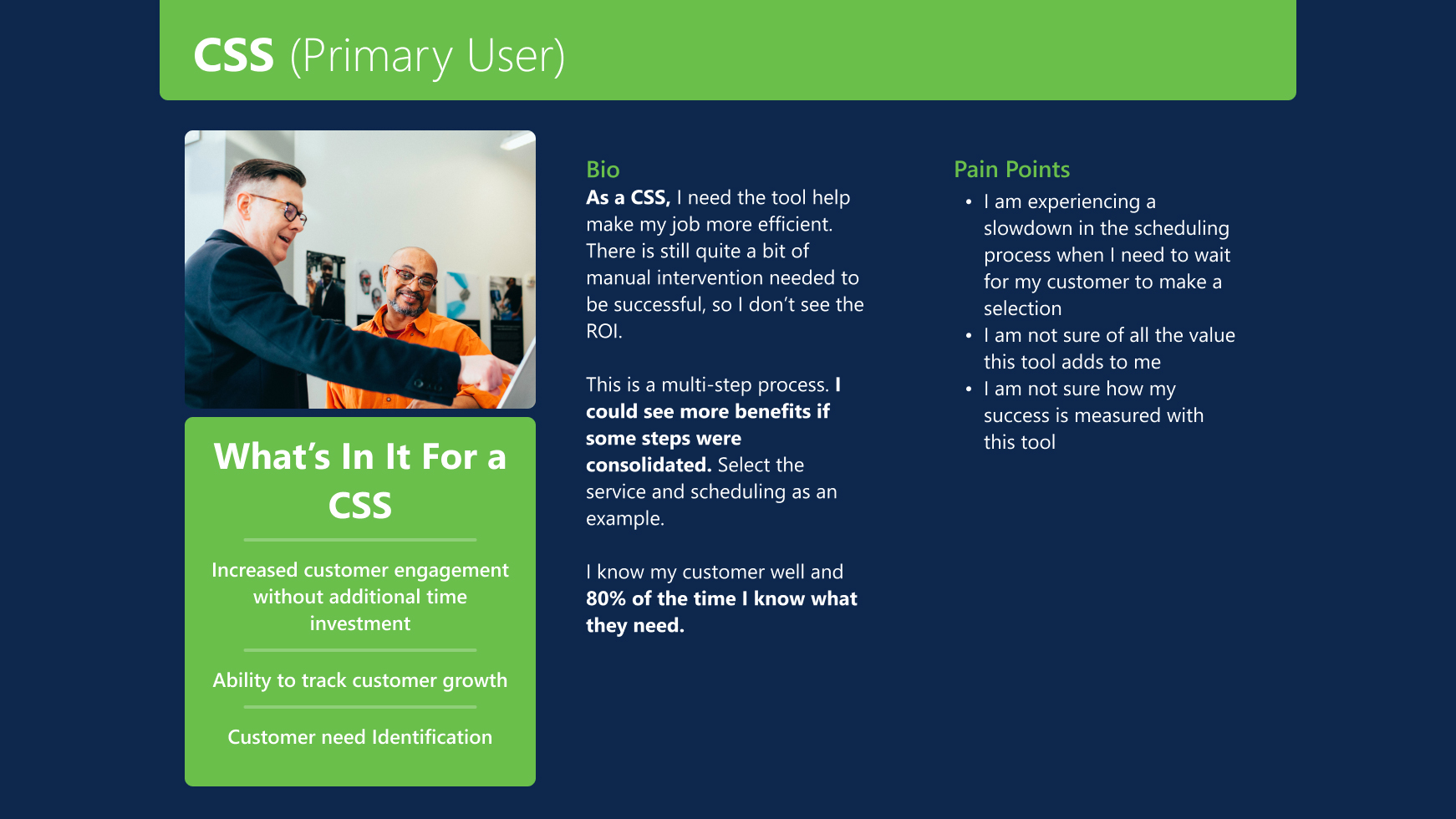 An example of Cisco's primary user persona